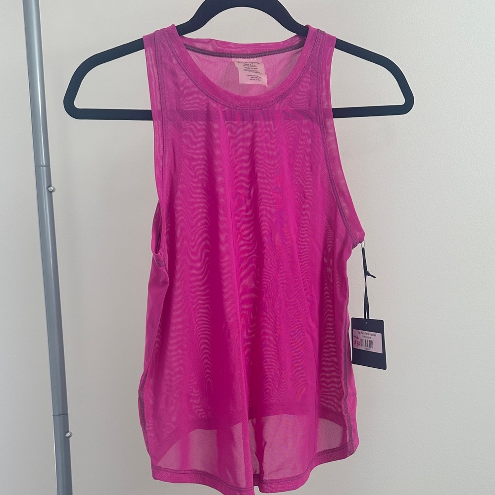 NWT DYI Vibrant Pink Mesh Tank Top - SMALL